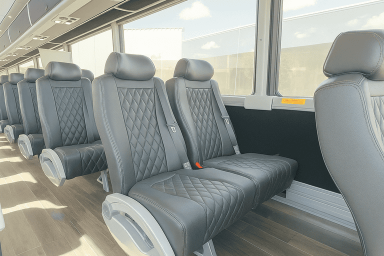 interior of Charter Bus Rental Las Cruces charter bus